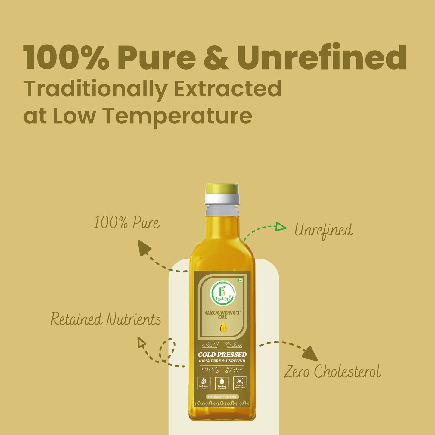 Groundnut Cold Pressed Oil β Earthy, Aromatic, Authentic!