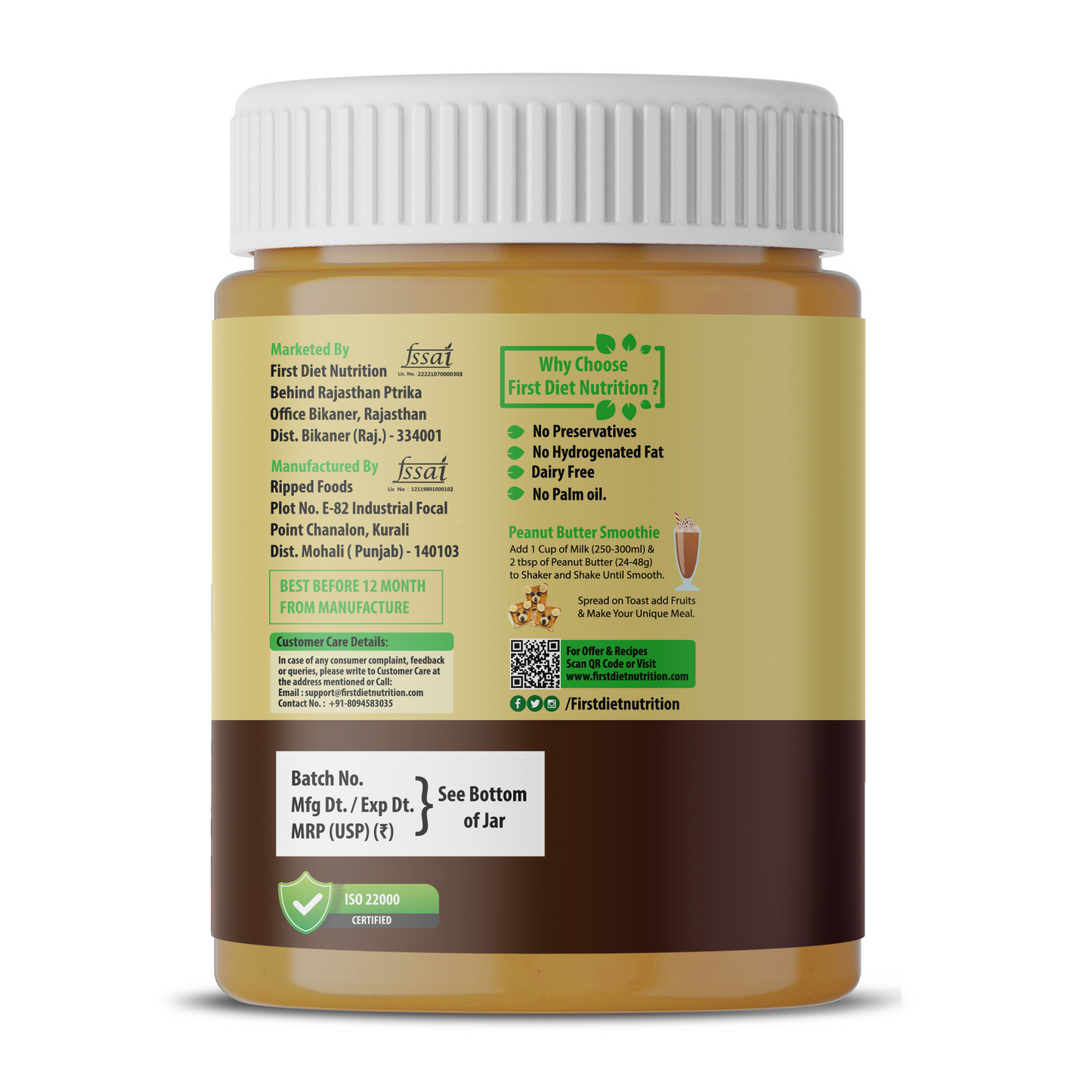 Dark Chocolate Creamy Peanut Butter – Decadence Meets Nutrition! (500gm)