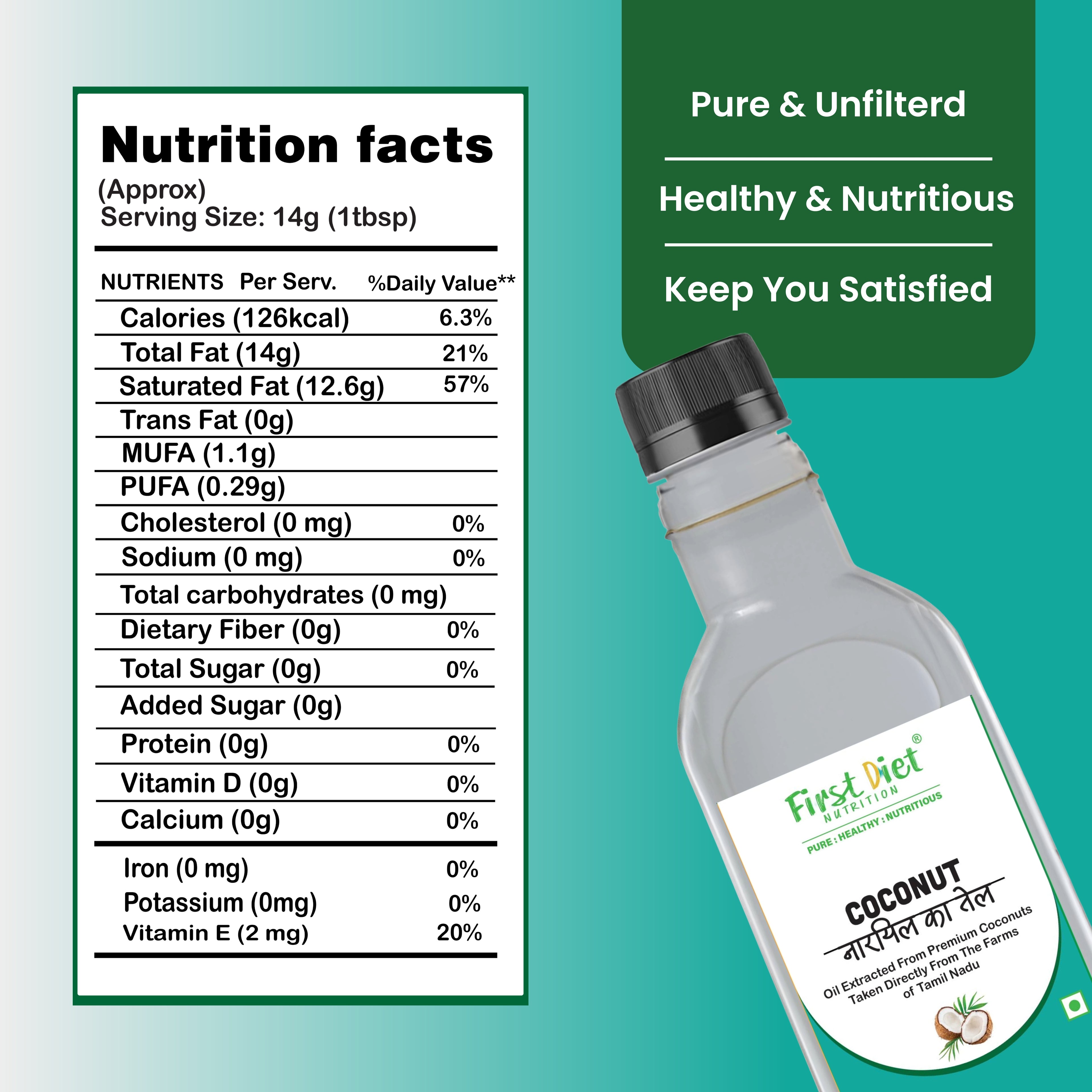 Coconut Cold Pressed Oil – 100% Natural, Unrefined & Chemical-Free | For Cooking, Skin & Hair Care