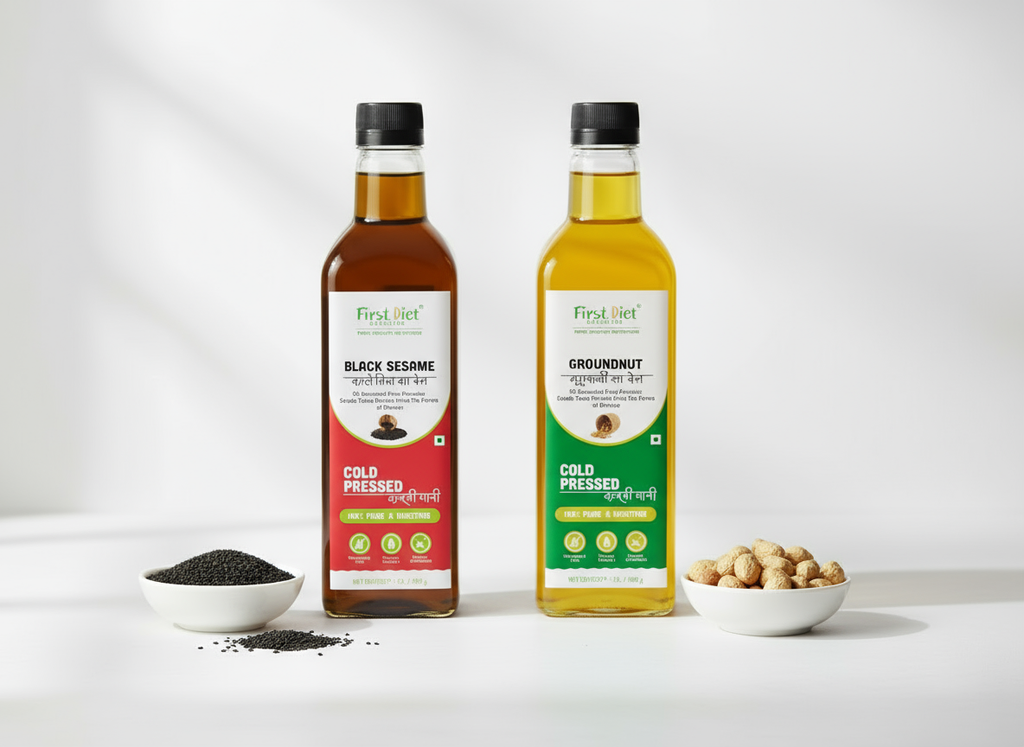 Nutri-Rich Wellness Combo – Groundnut Oil & Black Sesame Oil (1L + 1L)