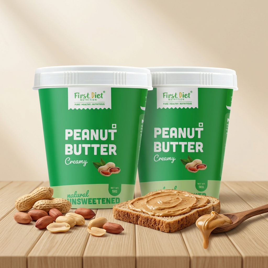 Natural Creamy Peanut Butter – Creamy into Clean Energy! 1Kg (Pack of -2)