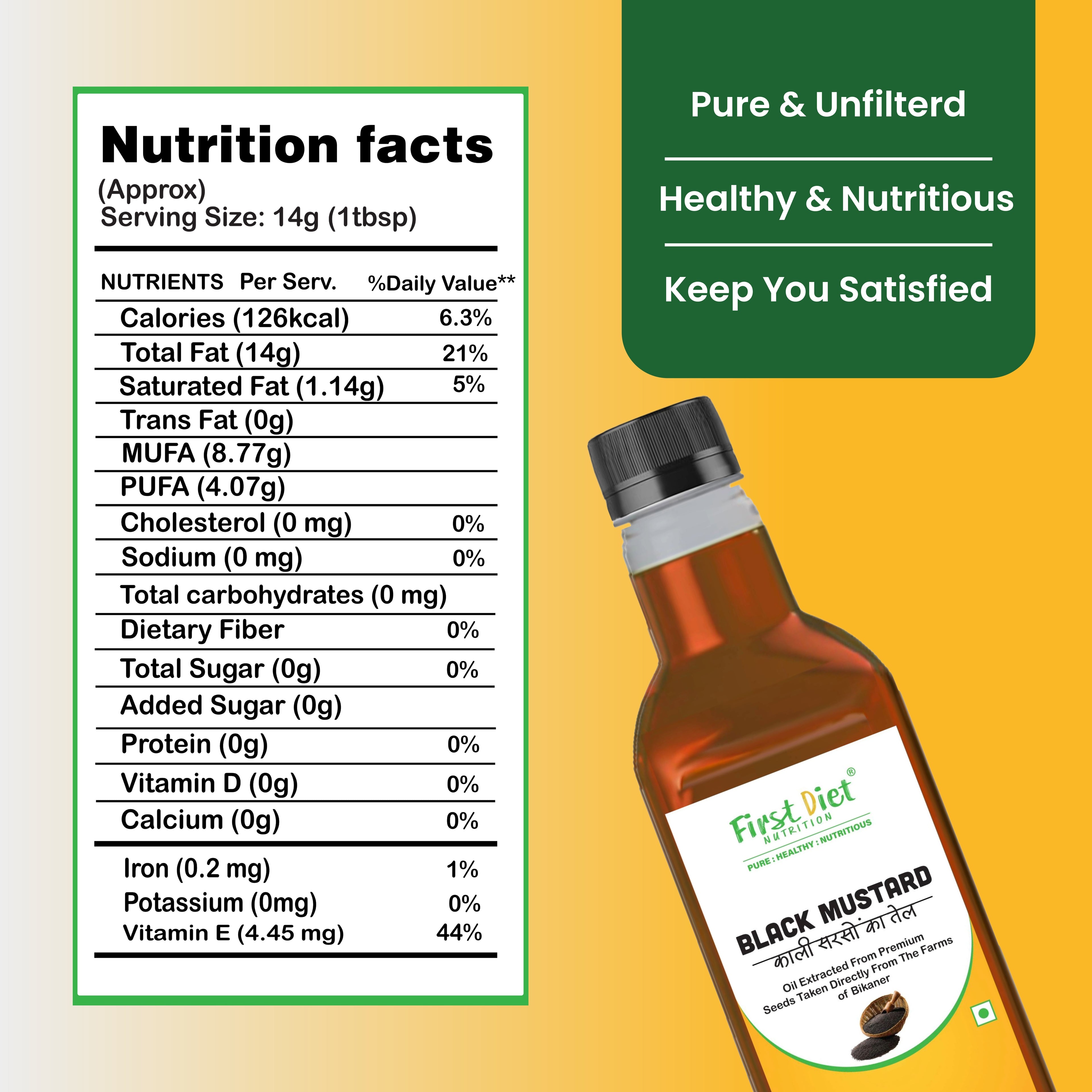 Black Mustard Cold Pressed Oil – Pure Essence of Nature!