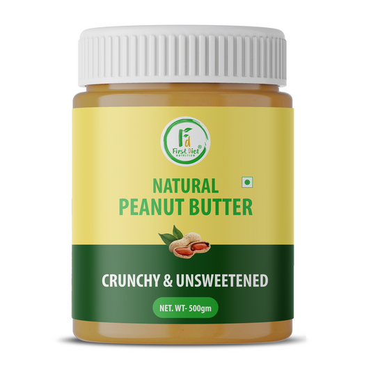 Natural Crunchy Peanut Butter – Crunch into Clean Energy! (500gm)
