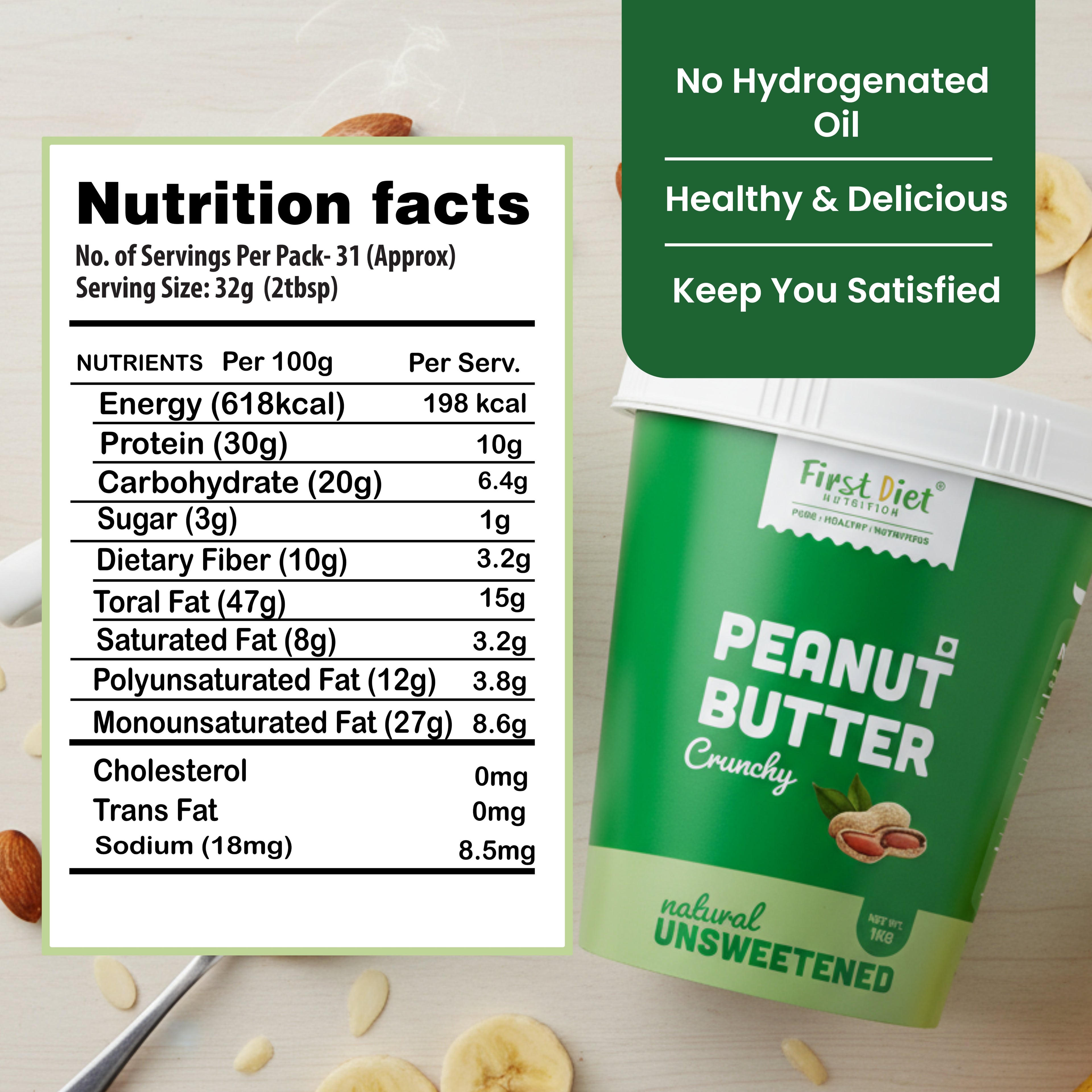 Natural Crunchy Peanut Butter – Crunch into Clean Energy!