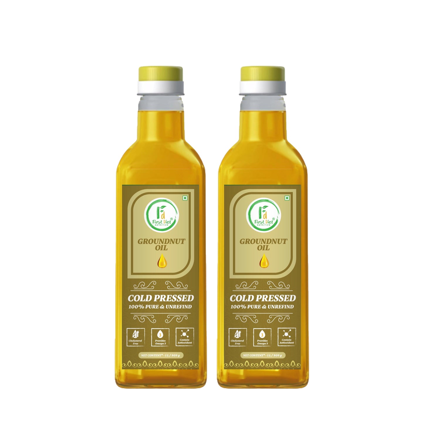 Groundnut Cold Pressed Oil – Earthy, Aromatic, Authentic! (Pack of -2)