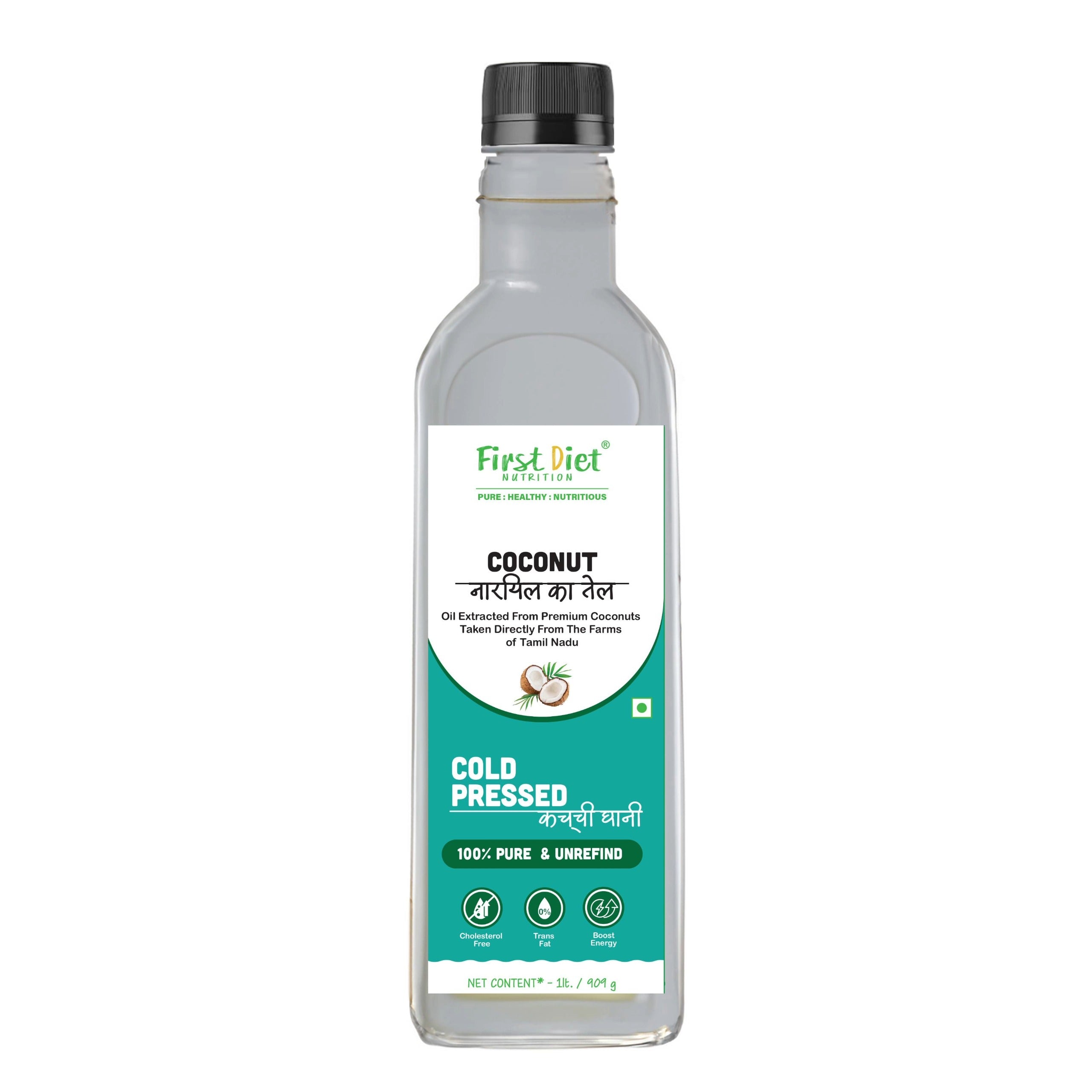 Coconut Cold Pressed Oil – 100% Natural, Unrefined & Chemical-Free | For Cooking, Skin & Hair Care