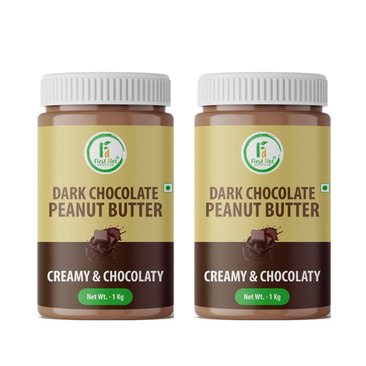 Dark Chocolate Creamy Peanut Butter – Decadence Meets Nutrition! (Pack of -2)