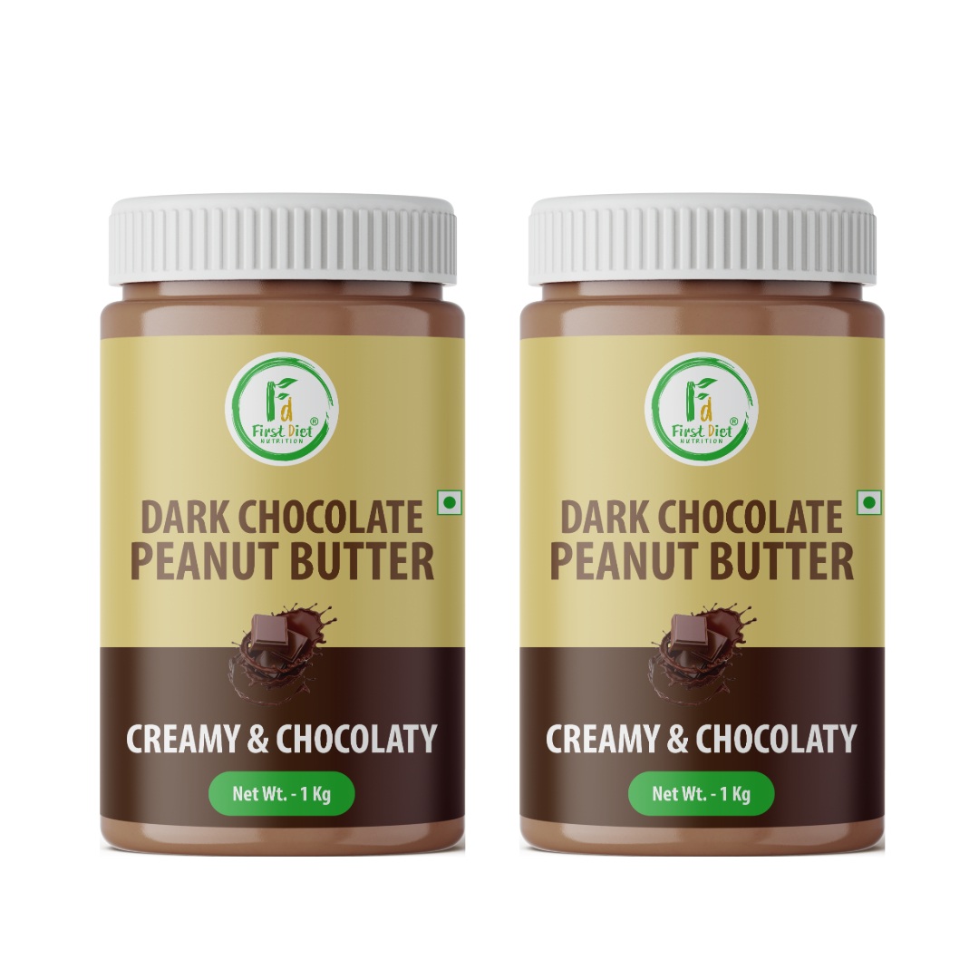 Dark Chocolate Creamy Peanut Butter 1 Kg (Pack of – 2)