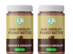 Dark Chocolate Crunchy Peanut Butter 1 Kg (Pack of – 2)