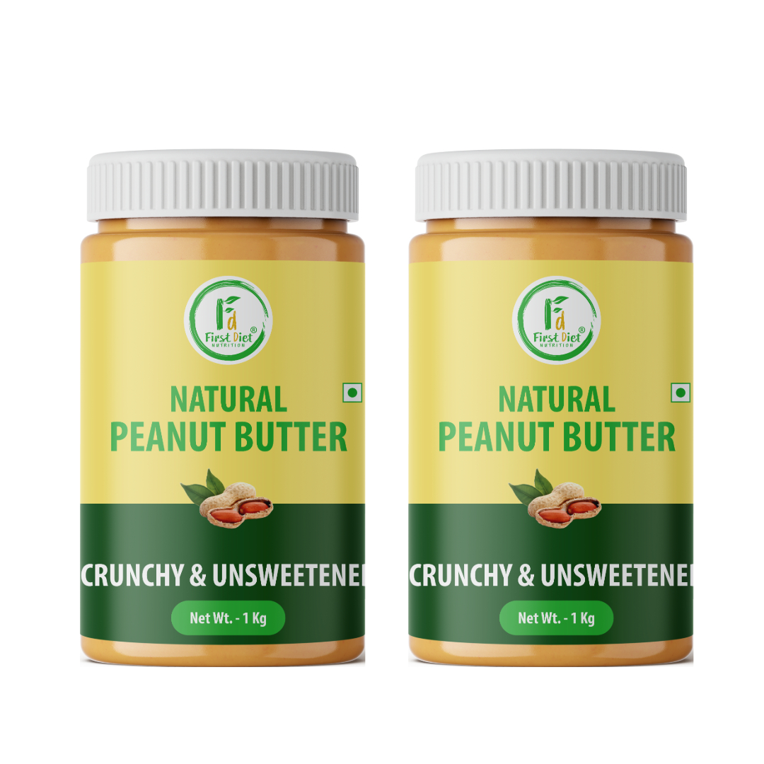 Natural Crunchy Peanut Butter 1Kg (Pack of – 2)