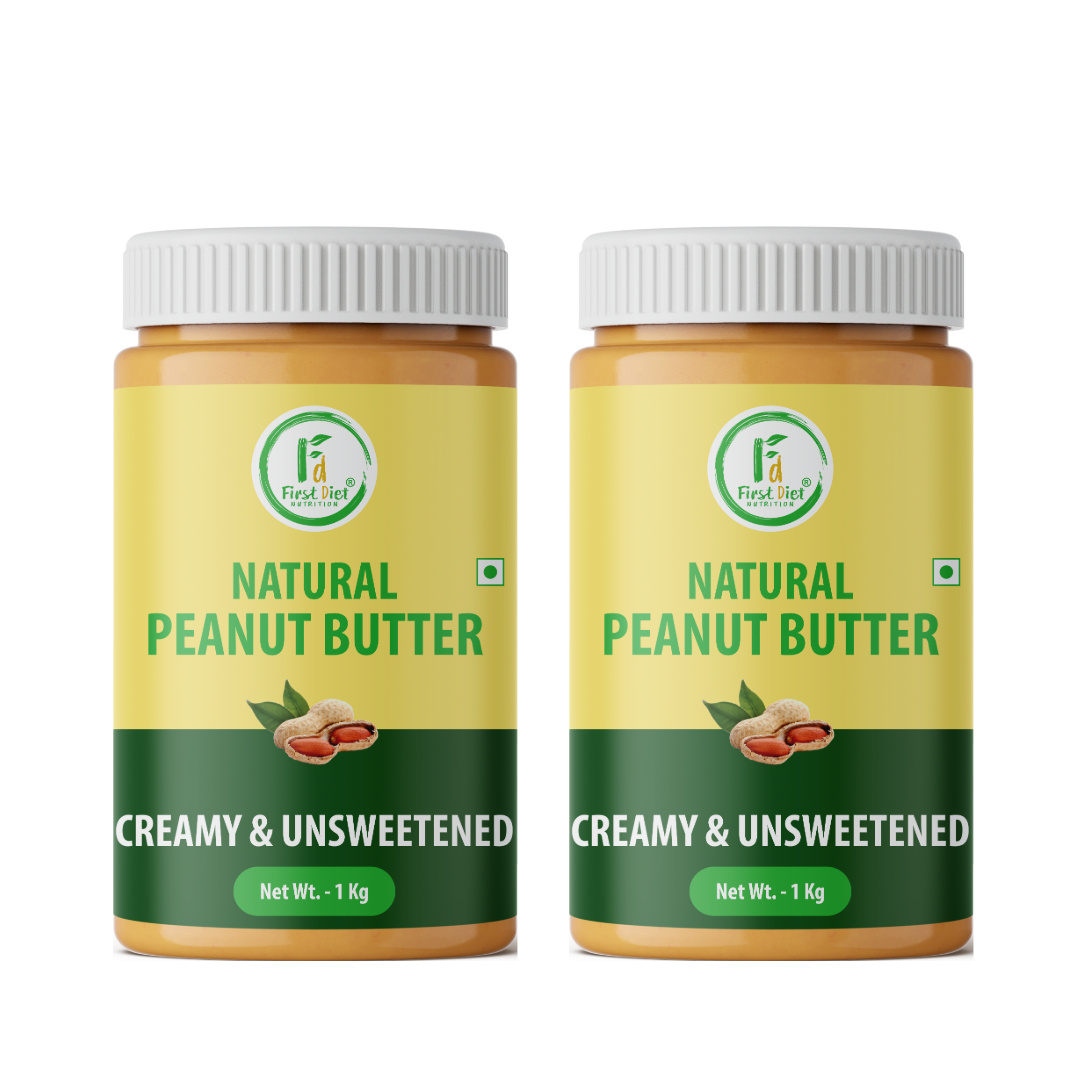 Natural Creamy Peanut Butter 1Kg (Pack Of 2)